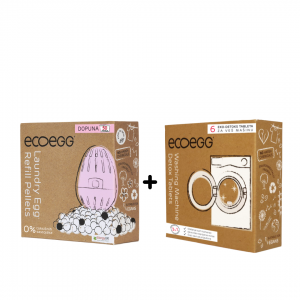 Dobitna kombinacija! ECOEGG 3u1 detoks tablete i dopuna za deterdžent sa omekšivačem 50 pranja, miris proleća