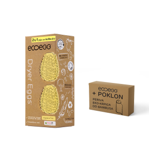 ECOEGG 2u1 eko-jaja za sušilicu, bez mirisa + POKLON eko-krpica od bambusa