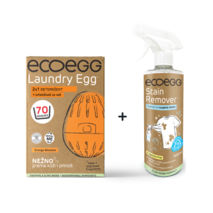 ECOEGG 2u1 Deterdžent i omekšivač za veš, miris cveta pomorandže-70 pranja + POKLON Sredstvo za uklanjanje fleka, bez mirisa, 500ml